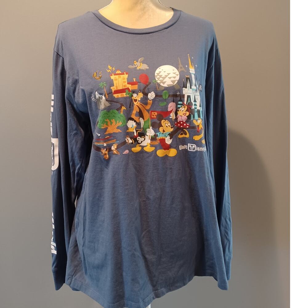 Walt Disney World 50th Anniversary Mickey Friends Graphic Long Sleeve T Shirt XL